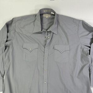 Vintage Sheplers Western Cowboy Pearl Snap‎ Long Sleeve Shirt Men's 18-35